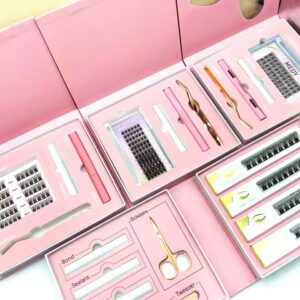 Diy Cluster Lashes private label C D Curl Segment Pre-Cut Extension Kit Eyelashes DIY cluster lashes kit - Image 5