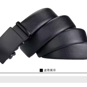 Wear-resistant PU Waistband Men Business Automatic Belt with Metal Buckle PU Leather Belts for Men's Gift - Image 6