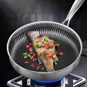 Frying Pan Cookware Set Hot Sale Honeycomb Non-stick Stainless Steel Frying Pans & Skillets - Image 4