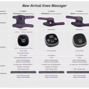 Knee Warm Pad Rechargeable Warm Therapy Knee Heating Massager with 5 Levels Heating for Circulation Joint Relax Pain Relief - Image 4