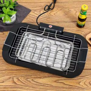 Smokeless Indoor Desktop Electric Grill with Griddle Features Thermostat Height Design - Image 3