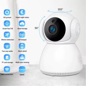 V380 VRT-Q9 PTZ WiFi Home Security Wireless Camera Blink Night Vision Motion Detection Tracking Baby Monitor - Image 7