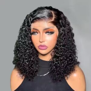 Cheap Deep Curly Wave Short Bob Wig Human Hair Hd Full Lace Front Wig Vendor Raw Indian Virgin Lace Frontal Wig For Black Women - Image 7