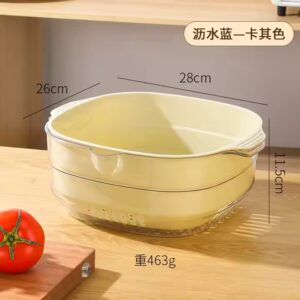 Lightweight Double Layer Fruit And Vegetable Drain Basket Plastic Storage Basket - Image 5