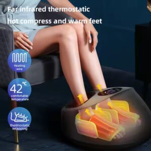 Electric Shiatsu Foot Massage Vibration Air Compression Heating Electric Roller Leg Calf Machine Foot Massager - Image 4