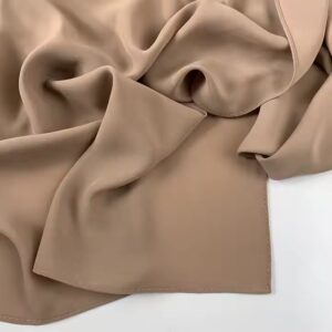 Wholesale Solid Color Malaysian Hijabs Women Turban Scarf Pearl Chiffon Bubble Long Hijab - Image 5