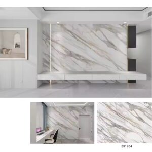 Hot Sell Fast Install Glossy PVC 60cm Marble Peel & Stick Roll Foil Wallpaper Self Adhesive for Wall Decoration - Image 5