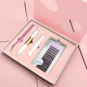 Diy Cluster Lashes private label C D Curl Segment Pre-Cut Extension Kit Eyelashes DIY cluster lashes kit - Image 6