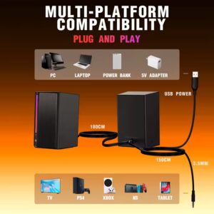 Fifine A20 Outdoor Small Surround Bass Speaker Studio Monitor Gaming Speakers Audio System Sound Music Speaker For PC - Image 7