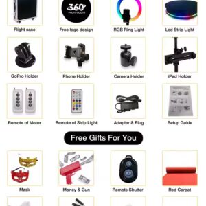 360 selfie booth selfie platform 360 photo booth machine for spin rotating 360 photobooth 80cm - Image 5