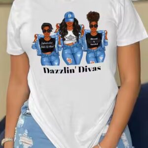 Fashion Brand Funny woen's short sleeve T Shirts Streetwear tees Graphic Design digital print T-shirts For women - Image 6