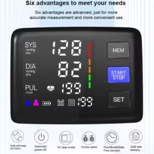 Digital Blood Pressure Monitor Tensiometer Electric BP Monitor Portable Smart Sphygmomanometer Arm Blood Pressure Machine - Image 4