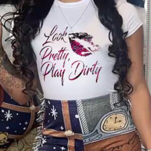 Fashion Brand Funny woen's short sleeve T Shirts Streetwear tees Graphic Design digital print T-shirts For women - Image 4