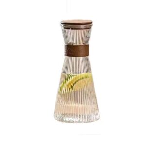 High Appearance Vertical Pattern Glass Coffee Cup With Cup Sleeve Anti Scalding Office Home Tea Milk Glass Set Combination - Image 3