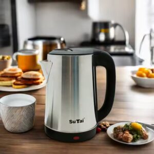 220V stainless steel tea boiler 360 degree rotational base outdoor household electric kettle - Image 5