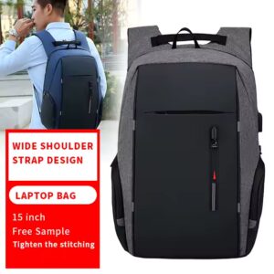 High Quality Hot Sale Fashion Simple Waterproof Compartment USB Charging Business Travel Laptop Backpack For Men - Image 3