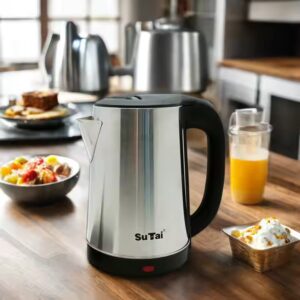 220V stainless steel tea boiler 360 degree rotational base outdoor household electric kettle - Image 4