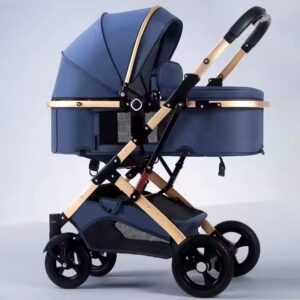 Luxury Baby Car Seat And Stroller Set Baby Pushchair Travel Foldable Baby Stroller Pram 3 In 1 With Car Seat - Image 5