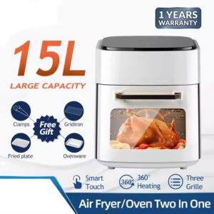 Existing stock Home Health Large capacity 15L kitchen Home Air Fryer 3-in-1 Electric digital smart with viewing window - Image 4