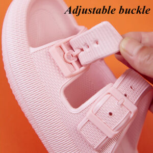 Thick Platform Cloud Slippers Women Fashion Buckle Soft Sole Pillow Slides Sandals Woman 2024 Summer Beach Non-Slip Flip Flops - Image 6