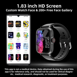1.83'' Waterproof Smart Watch with Message Answer Call Sleep Monitoring Sports Pedometer Information Alerts For iPhone Android - Image 2
