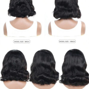 Body Wave 4x4 Transparent Lace Front Bob Wig 13x4 Human Hair Wigs 180 Short LooseBody Wave TPart Lace Frontal Bob Wigs For Women - Image 5