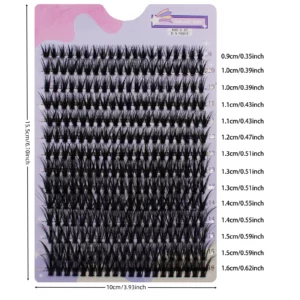 14 Rows 280 Clusters 40D Mix 9-16mm Cluster Lashes Extension Natural Thick Fake Eyelash 3D Strip Individual Lashes - Image 6