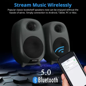 Bestisan 80W Gaming Bluetooth Bookshelf Speakers Computer Active Speaker Soundbar Hifi Home Theater Sound System Bass For PC TV - Image 6
