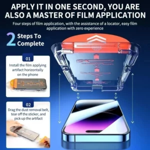 3Pcs Oleophobic Coating Dust Free Easy Installation Screen Protector for IPhone 13 11 12 14 15 Pro Max Mini XR 16 15 Plus Glass - Image 7