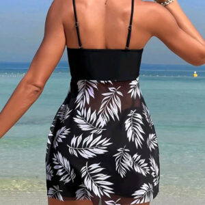 2024 Short Dress Tankini With Shorts Swimsuit Women Swimwear Female Padded Printed Bathing Swim Suit Swimming Beachwear Summer - Image 7
