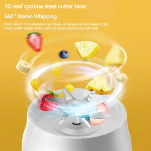 Portable Wireless Blender Electric Fruit Juicer Machine For Orange Ice Crushing 10 Blade Auxiliary Food Machine 1500mA Mixer - Image 7