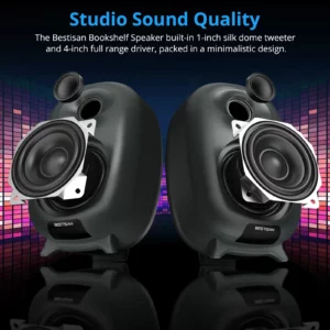 Bestisan 80W Gaming Bluetooth Bookshelf Speakers Computer Active Speaker Soundbar Hifi Home Theater Sound System Bass For PC TV - Image 3