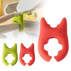 Portable Silicone Anti-overflow Pot Lid Clip Anti-scalding Spoon Holder Support Rack Kitchen Universal Spatula Bracket Clip - Image 4