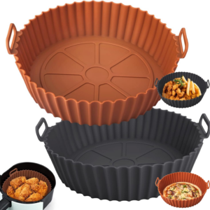 Airfryer Silicone Basket Reusable Baking Tray Silicone Mold for AirFryer Pizza Fried Chicken Basket Air Fryer Liners Accessories - Image 3