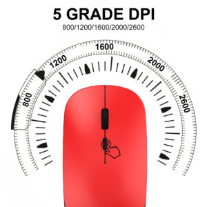 Wireless 2.4G Optical Mouse with USB Receiver Silent Ergonomic LED Design Battery Operated for PC Laptop Desktop MacBook Windows - Image 5