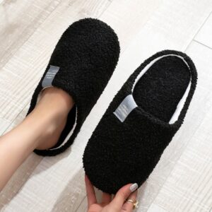 Couples Home Slippers Soft Fur Slippers Warm Indoor Flat Slides Nonslip Cotton Shoes Bedroom Light Slience Flats Floor Shoes - Image 3