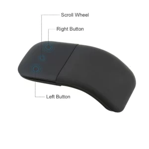Bluetooth 4.0 Folding Wireless Mouse Arc Touch Roller Computer Silent Mouse Ergonomic Slim Laser Mini Mice For Microsoft Surface - Image 2