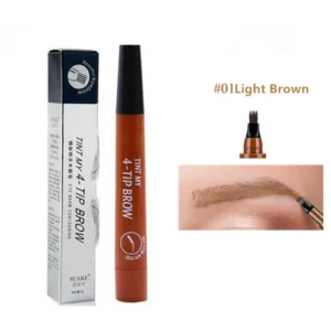 4D Microblading Eyebrow Pen 4 Forks Tip Eyebrow Tattoo Pencil Long Lasting Fine Sketch Liquid Eye Brow Make Up - Image 3