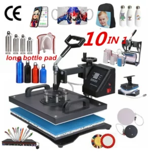 New 10 In 1 Combo Sublimation Heat Press Machine T Shirt Heat Transfer Printer For Plate/Mug/Pen/Cap/Phone Case/Bottle - Image 6