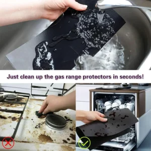4pcs Gas Stove Protector gas Stove Cooker cover liner Sheild Clean Mat Kitchen Gas Stove Stovetop Protector Kitchen Accessories - Image 3