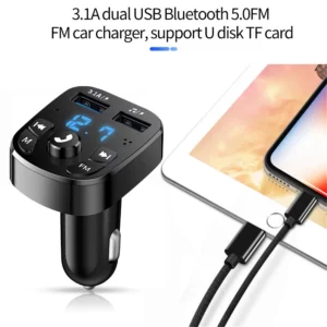 Car Fm Transmitter Bluetooth 5.0 Aux Handsfree Wireless Car Kit Dual Usb Car Charger Auto Radio Fm Modulator Mp3 Player Adapter - Image 5