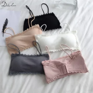 Summer New Sexy Bras for Women Soild Push Up Lingerie Seamless Spaghetti Word Sling Female Soft Tube Top Bralette Top Tanks - Image 5