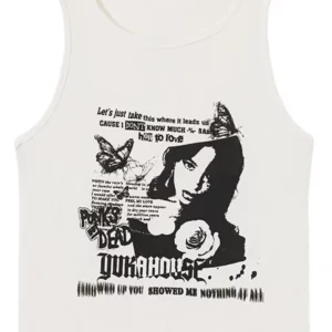 Y2k Grunge Print Sleeveless Sexy Tank Top for Women Ribbed Knit Vest Streetwear Aesthetic Clothing Female Crop Top Women 2000s - Image 6