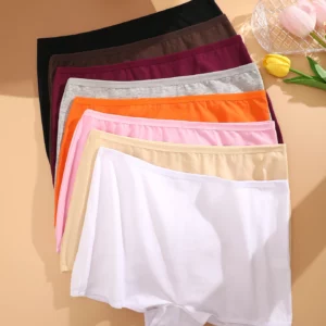 Women Seamless Mide Rise Panties Cotton Underwear Women's Boxer Pants Fashion Seamless Safty Pants Female Breathable Lingerie - Image 5