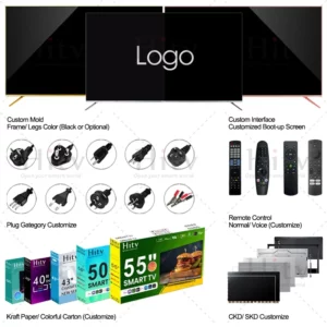 65inch Bezel Less Full Display 4K Ultra HD LED Tv Television 65 Inch Smart Tv - Image 4