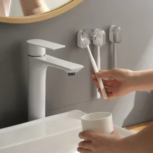 Toothbrush Holder Dust-free Innovative Essential For Home Dustproof Toothbrush Holder Stylish Design Feature Wall-mounted - Image 4