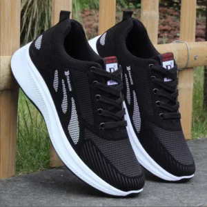 2024 summer new leather non-slip waterproof sports shoes walking shoes all casual fashionable shoes men's running shoes - Image 2
