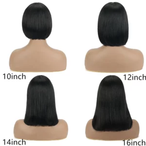 Bob Wig Human Hair 13X4 Lace Front Wig 180% Density Short Straight Frontal Bob Wig Transparent Lace Pre Plucked With Baby Hair - Image 6