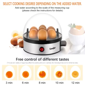 Convenient Egg CookerElectric Egg Cooker 7pcs Egg SteamerEgg CookerKitchen Cooking ToolsEgg CookerAuto-Off Function 350W Sonifer - Image 6