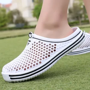 YRZL Men Shoes Beach Slippers Unisex Hollow Out Casual Women Beach Sandal Flip Flops Shoes Non-slip Size 36-45 Mens Slippers - Image 2